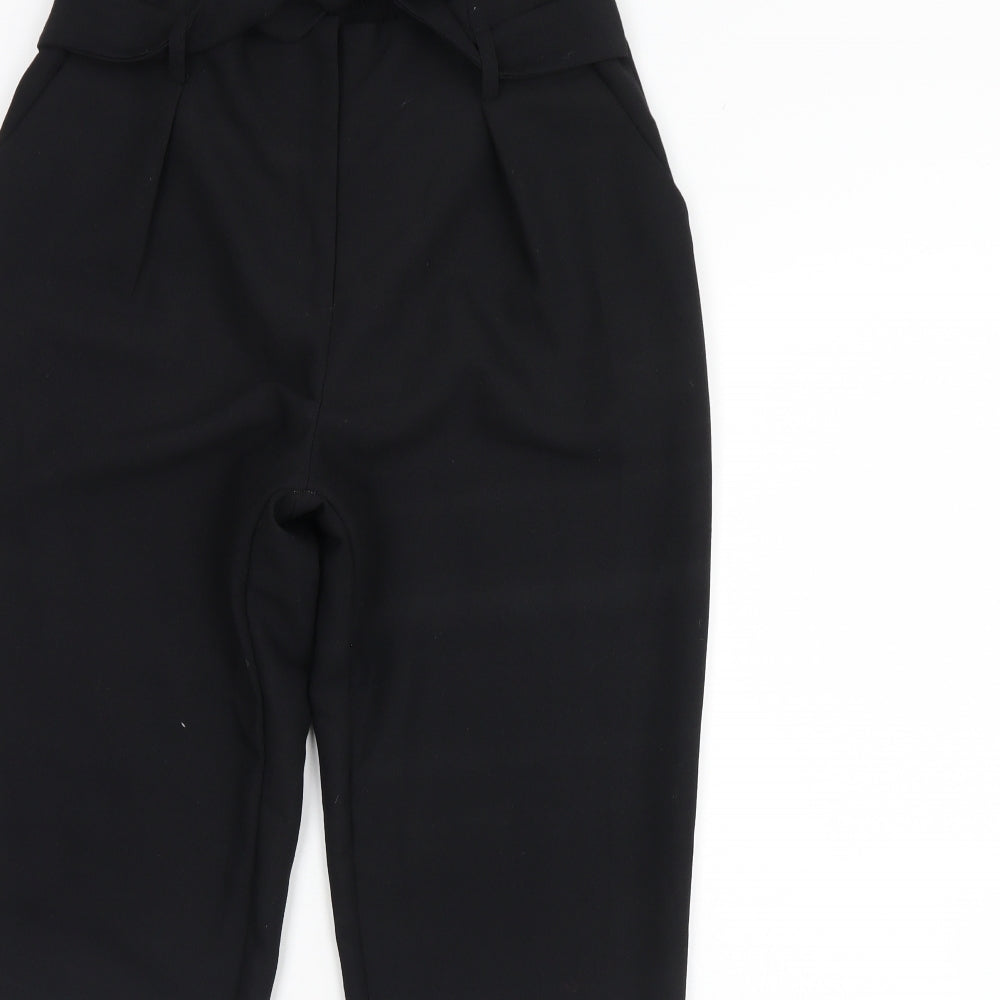 Womens UK Size 10 Wallis Regular Fit Dress Pants Black Trousers