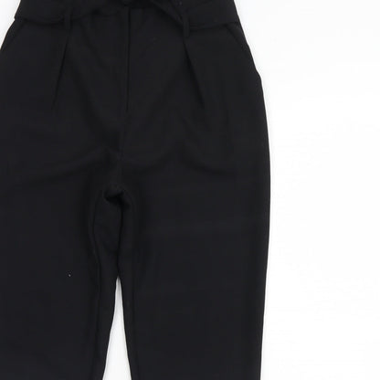 Womens UK Size 10 Wallis Regular Fit Dress Pants Black Trousers