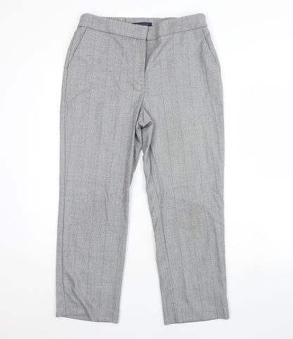 M&S Womens Grey Striped  Dress Pants Trousers Size 12 L29 in