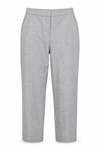 Marks & Spencer Womens Grey Striped  Dress Pants Trousers Size 12 L29 in