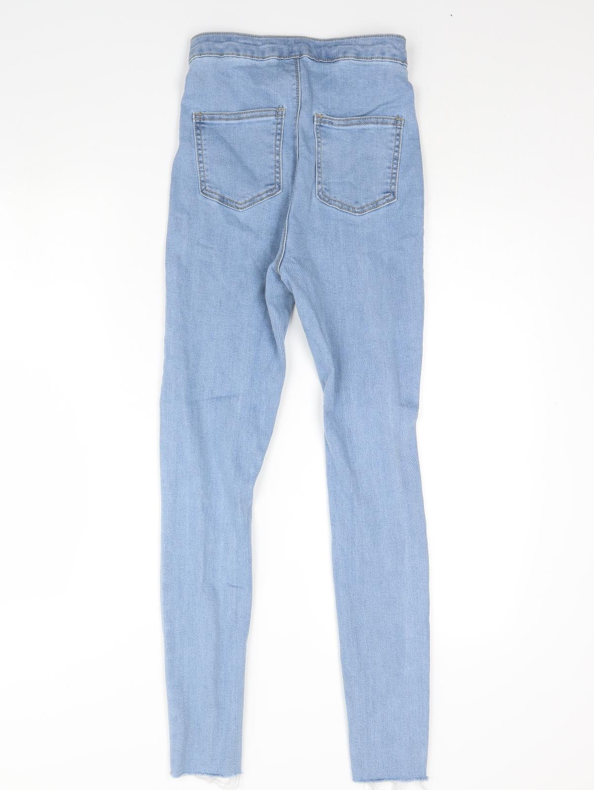 pretty little Thing Womens Blue  Denim Skinny Jeans Size 6 L28 in