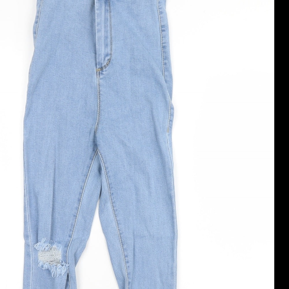 pretty little Thing Womens Blue  Denim Skinny Jeans Size 6 L28 in