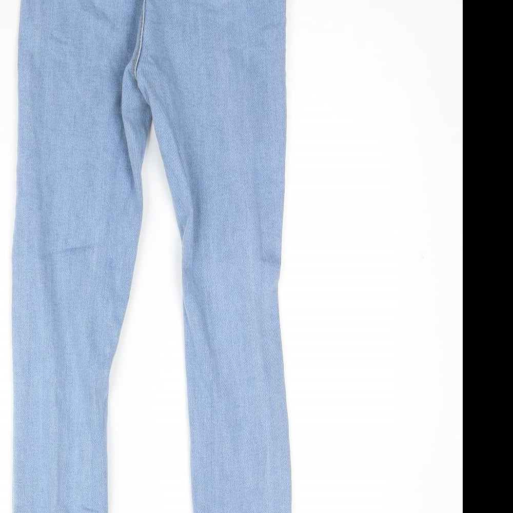 pretty little Thing Womens Blue  Denim Skinny Jeans Size 6 L28 in