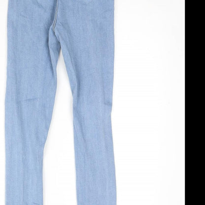 pretty little Thing Womens Blue  Denim Skinny Jeans Size 6 L28 in