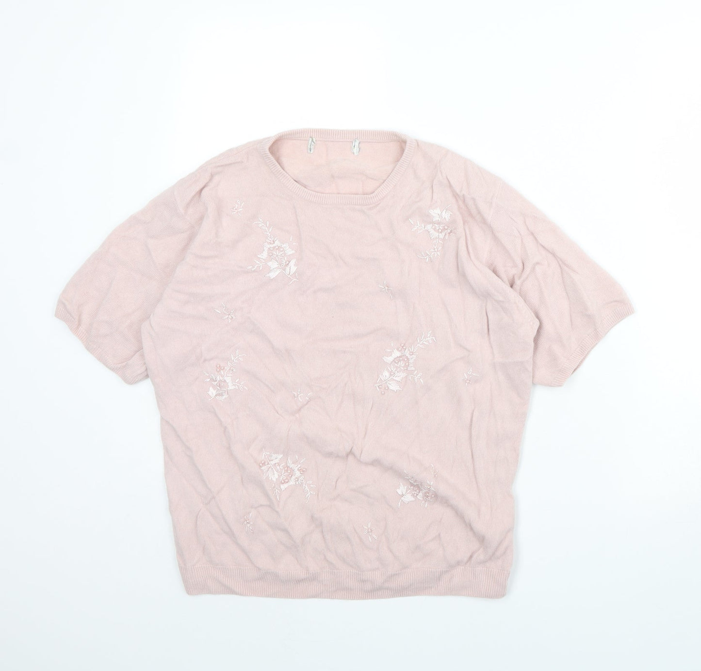 Womens UK Size 18 Preworn Pink Pullover Jumper