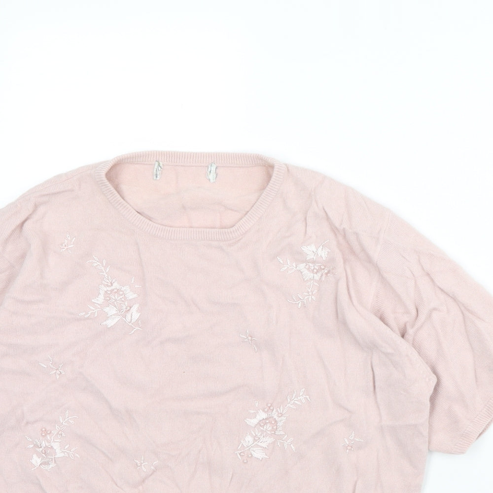 Womens UK Size 18 Preworn Pink Pullover Jumper