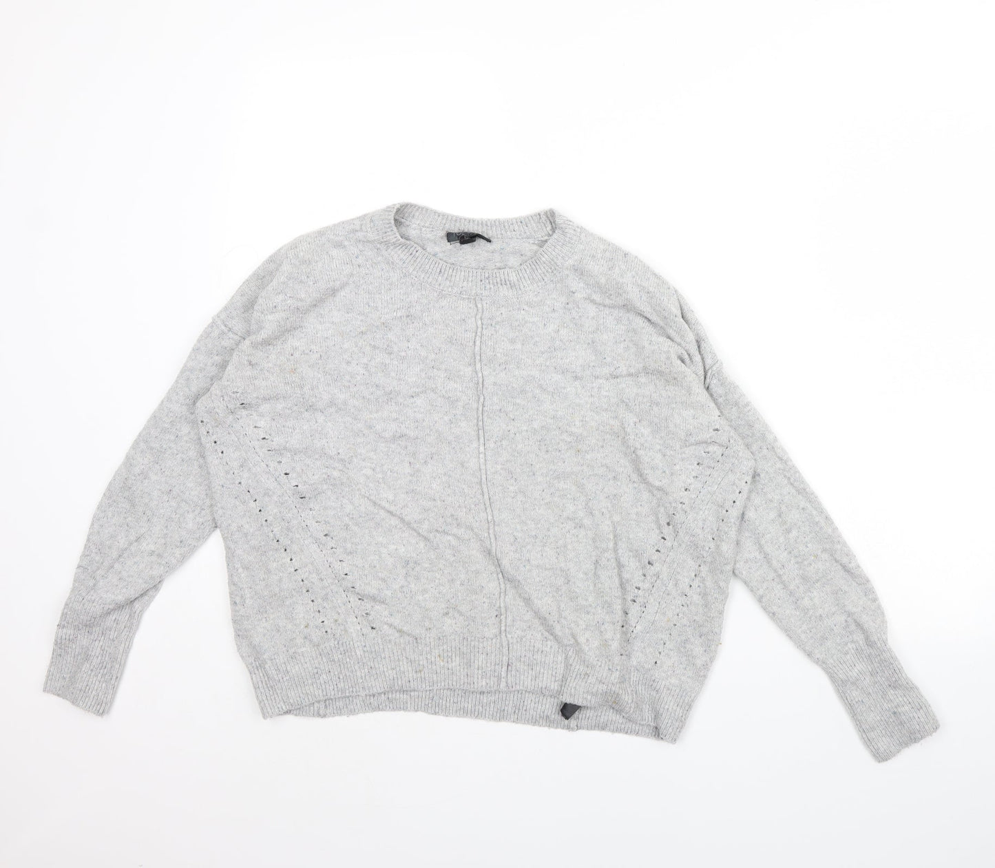 Womens UK Size 8 Topshop Grey Pullover Jumper