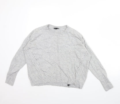 Womens UK Size 8 Topshop Grey Pullover Jumper