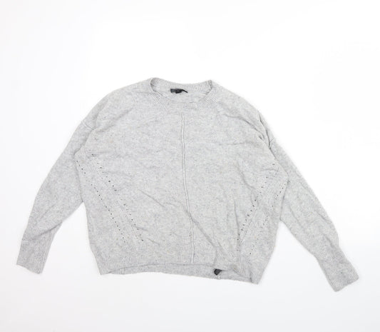 Womens UK Size 8 Topshop Grey Pullover Jumper