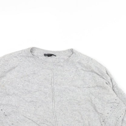 Womens UK Size 8 Topshop Grey Pullover Jumper