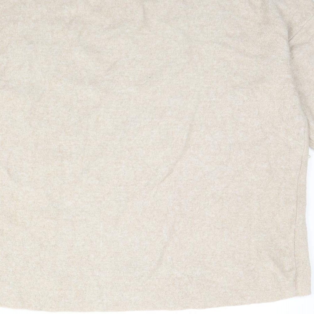 Womens UK Size S Zara Beige Pullover Jumper