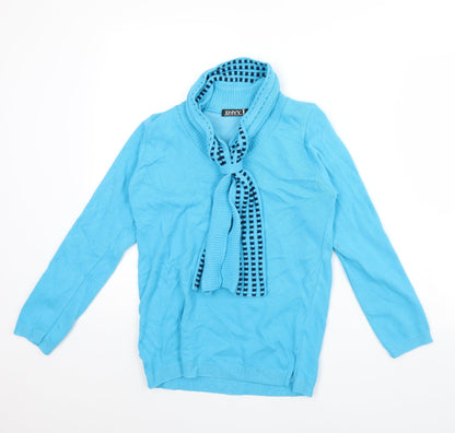 Womens UK Size S Envy Blue Pullover Jumper