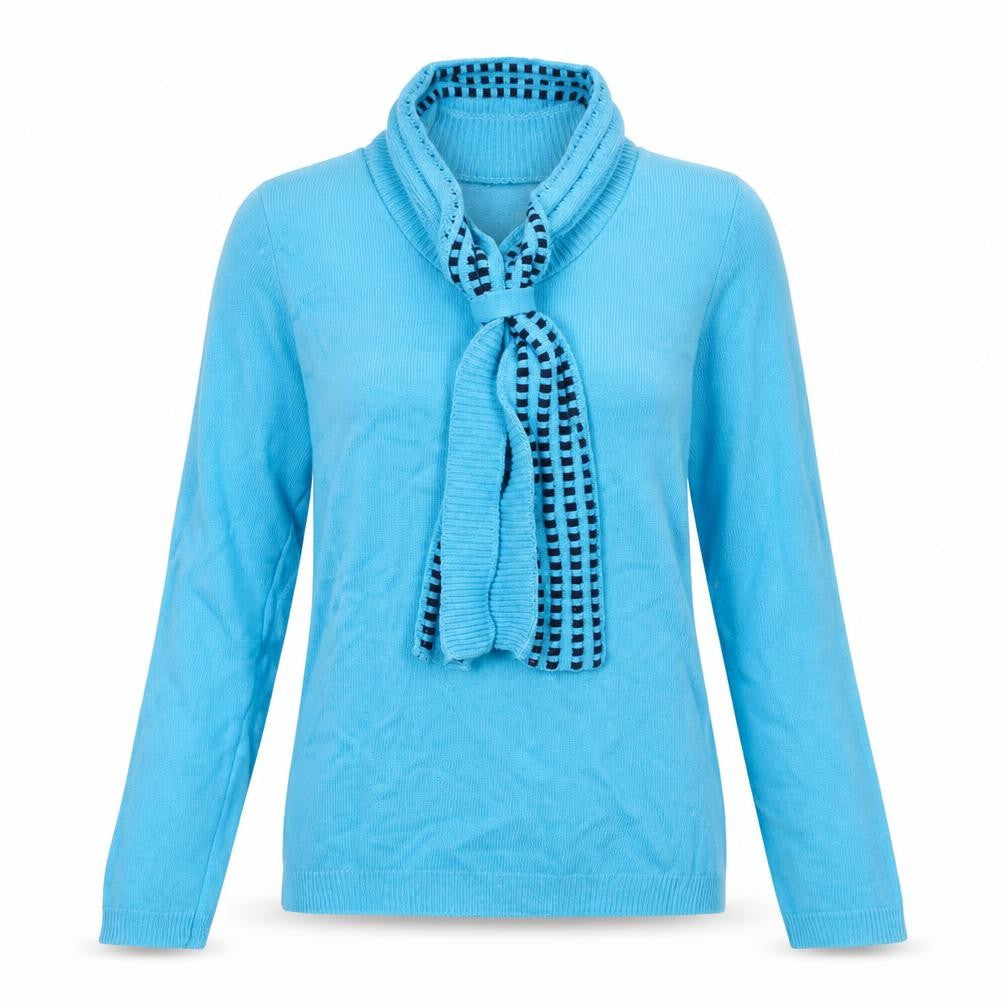Womens UK Size S Envy Blue Pullover Jumper