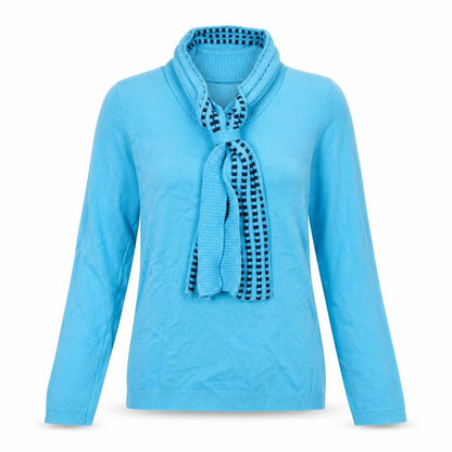 Womens UK Size S Envy Blue Pullover Jumper