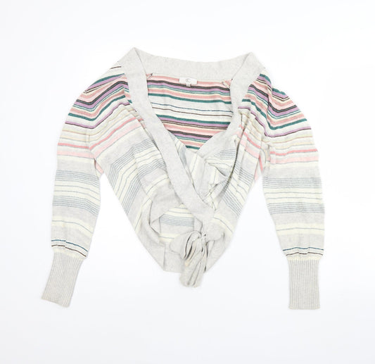 cc Womens Multicoloured Striped  Pullover Jumper Size L