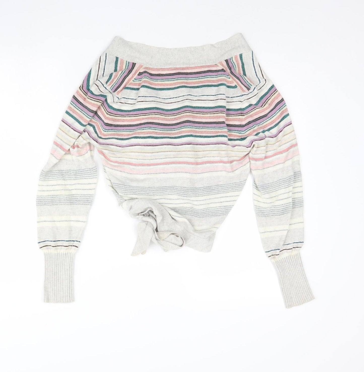 cc Womens Multicoloured Striped  Pullover Jumper Size L