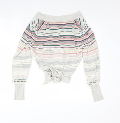 cc Womens Multicoloured Striped  Pullover Jumper Size L