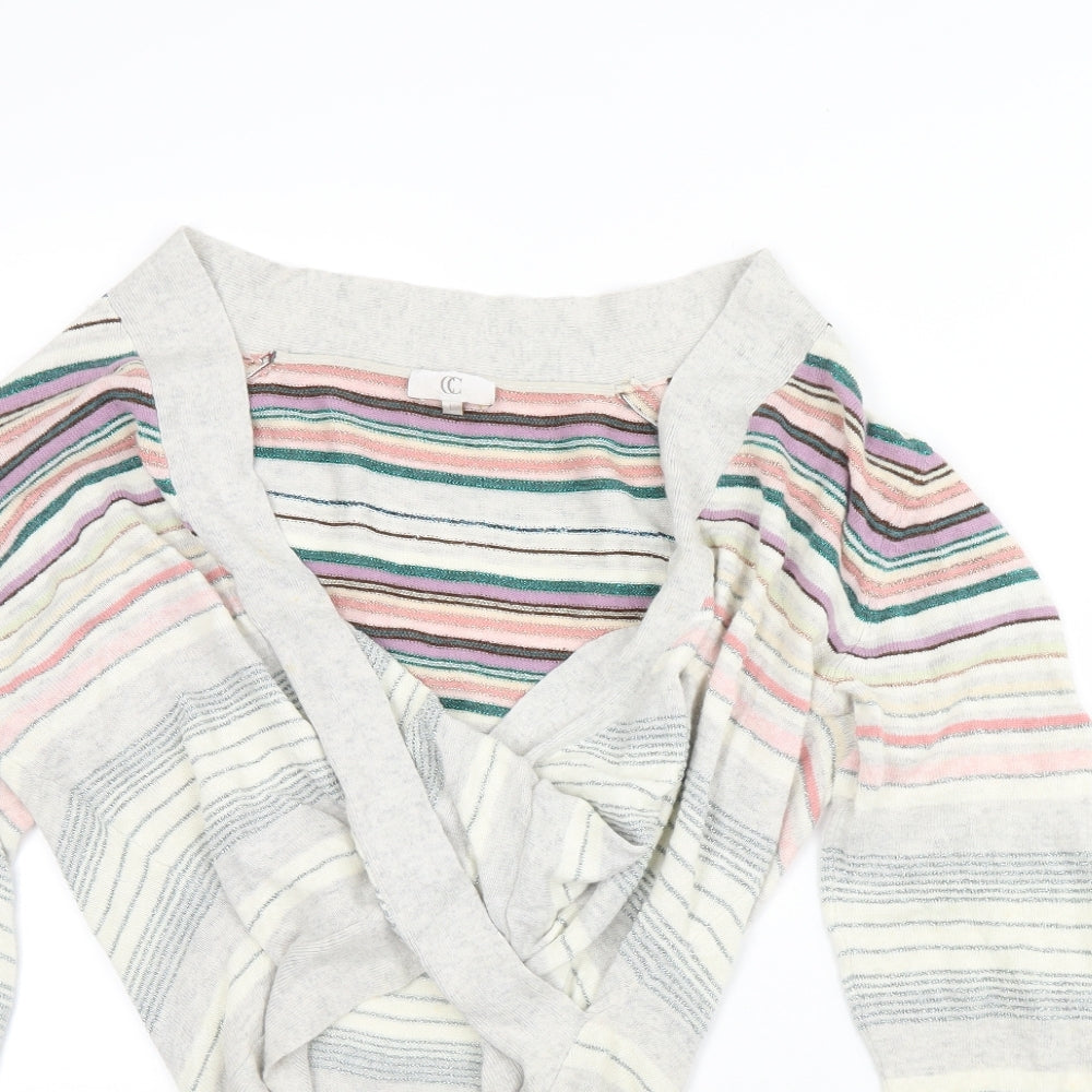 cc Womens Multicoloured Striped  Pullover Jumper Size L