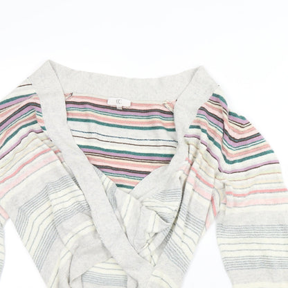 cc Womens Multicoloured Striped  Pullover Jumper Size L