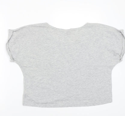 Womens UK Size 14 H&M Grey Basic T-Shirt