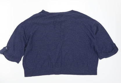 Womens UK Size 14 Newlook Blue Basic T-Shirt