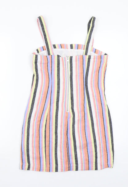 FOREVER 21 Womens Pink Striped  A-Line  Size S