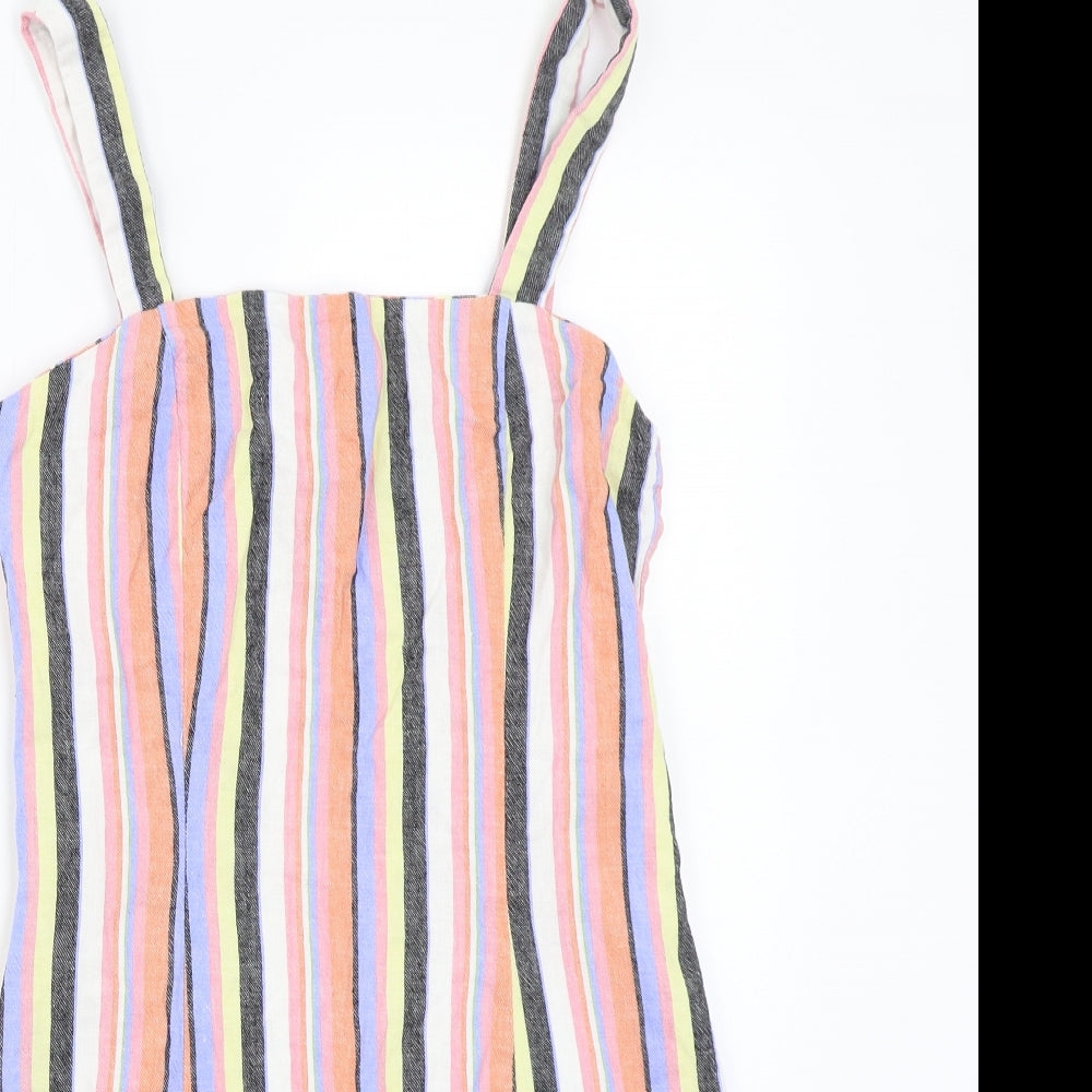 FOREVER 21 Womens Pink Striped  A-Line  Size S