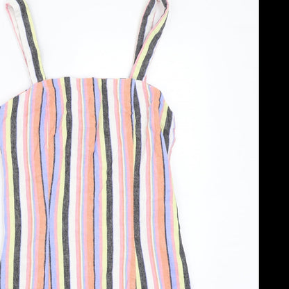FOREVER 21 Womens Pink Striped  A-Line  Size S