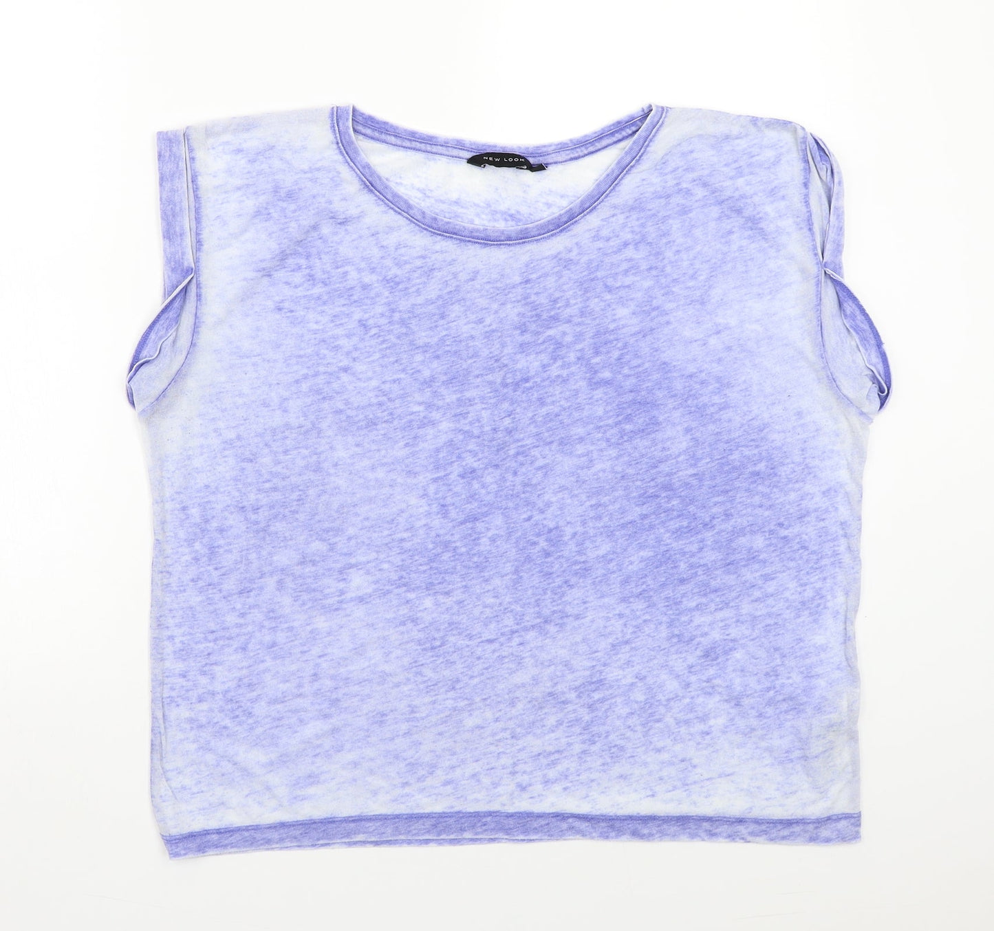 Womens UK Size 12 Newlook Blue Basic T-Shirt