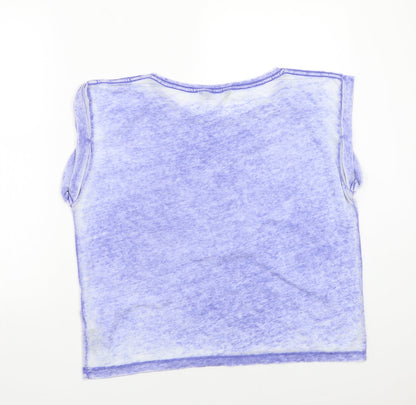 Womens UK Size 12 Newlook Blue Basic T-Shirt