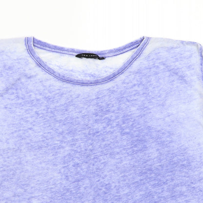 Womens UK Size 12 Newlook Blue Basic T-Shirt