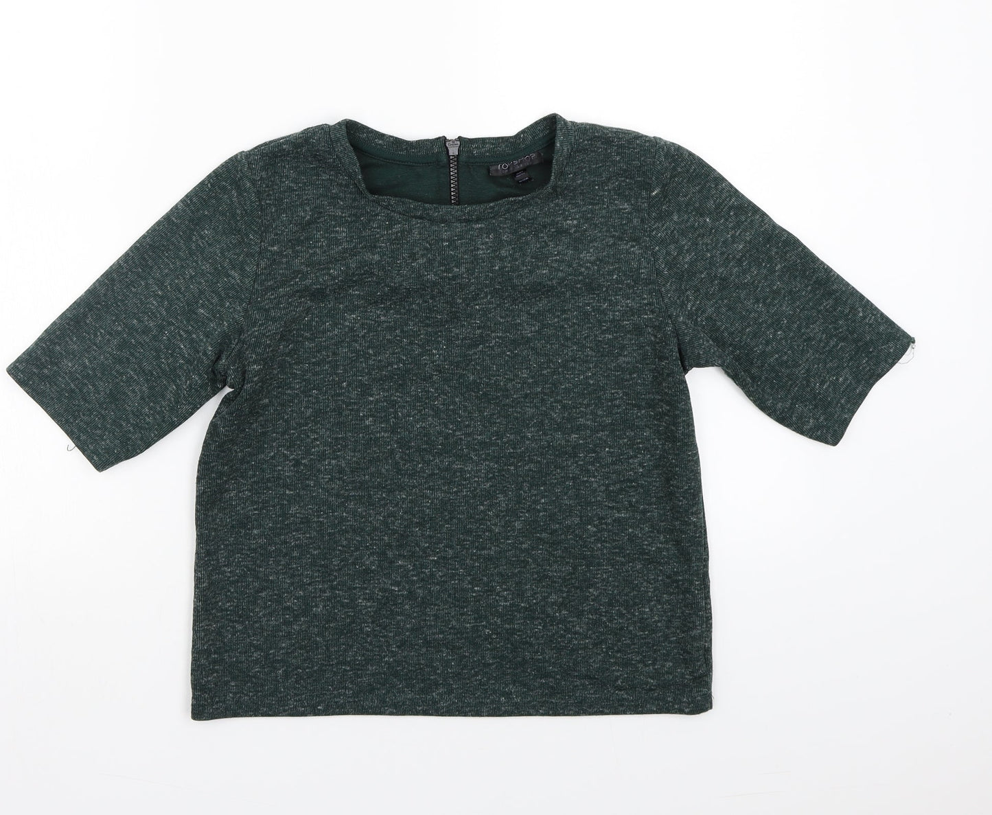 Womens UK Size 8 Topshop Green Basic T-Shirt