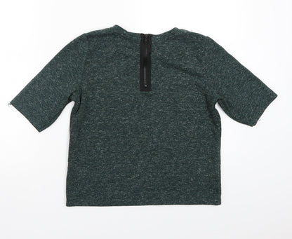 Womens UK Size 8 Topshop Green Basic T-Shirt
