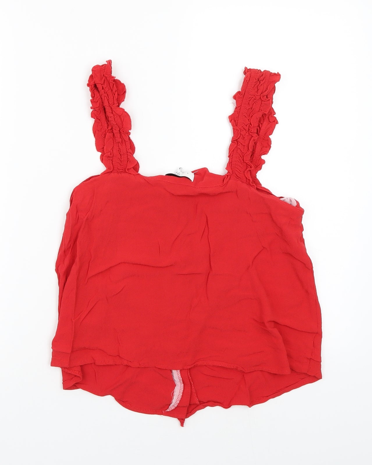 Topshop Womens Red   Basic Button-Up Size 12