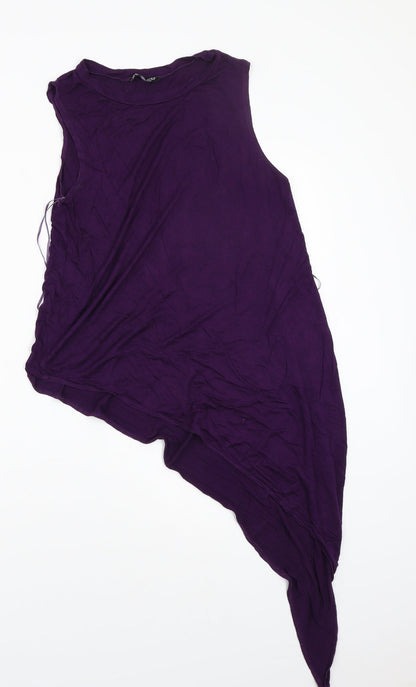 Womens UK Size 12 Select Purple Basic T-Shirt