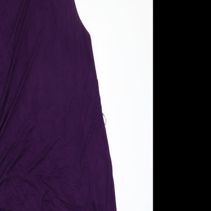 Womens UK Size 12 Select Purple Basic T-Shirt