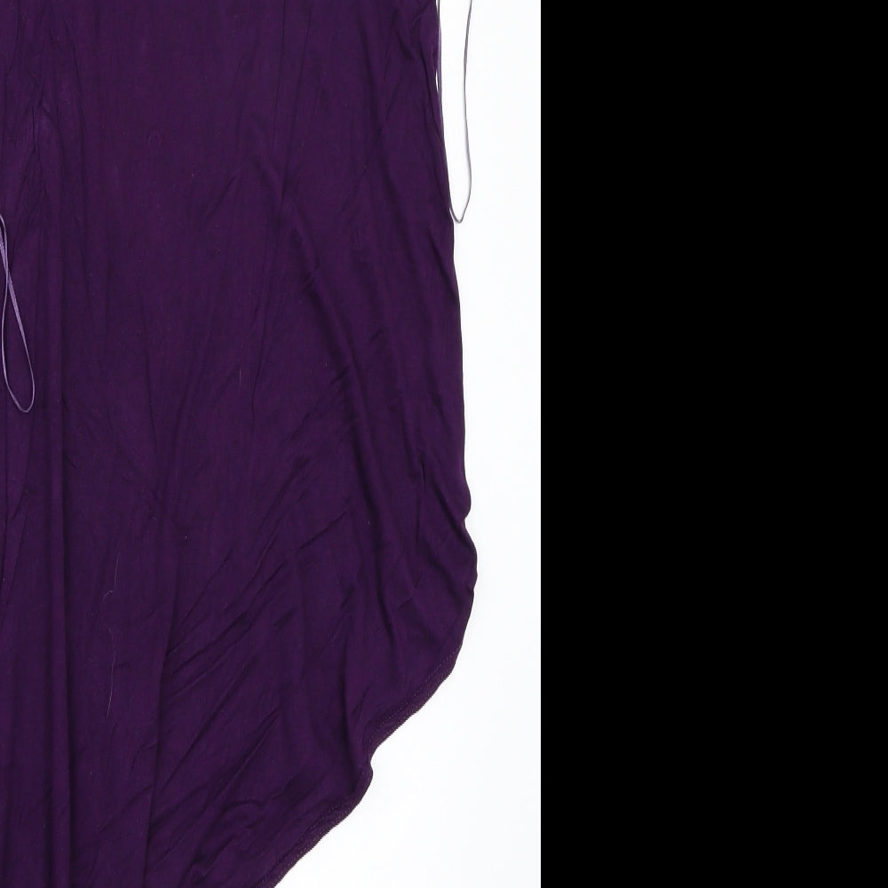 Womens UK Size 12 Select Purple Basic T-Shirt