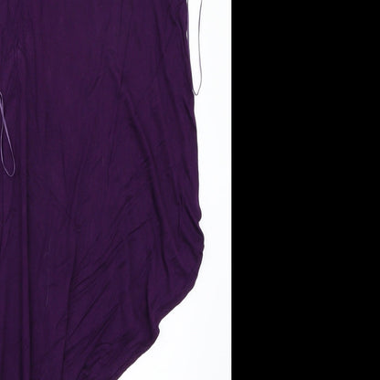 Womens UK Size 12 Select Purple Basic T-Shirt