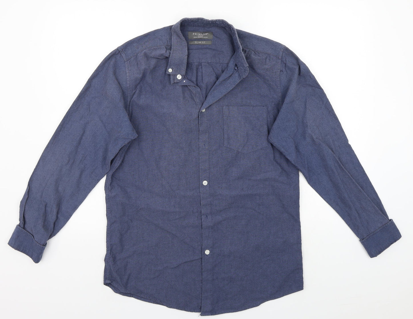 Primark Mens Blue    Button-Up Size M