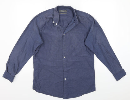 Primark Mens Blue    Button-Up Size M