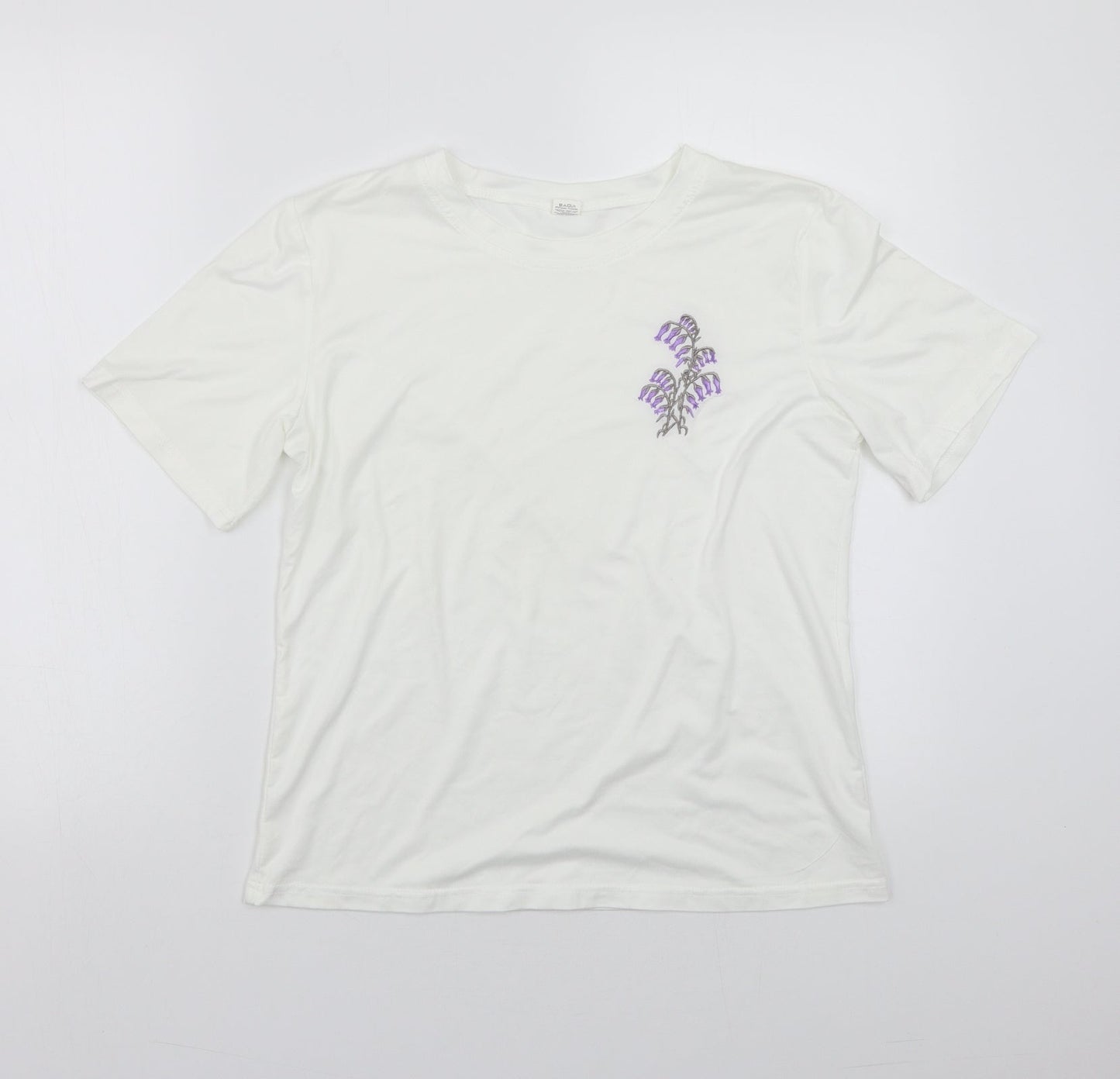 Womens UK Size  Preworn White Basic T-Shirt