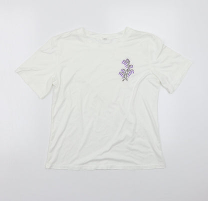 Womens UK Size  Preworn White Basic T-Shirt