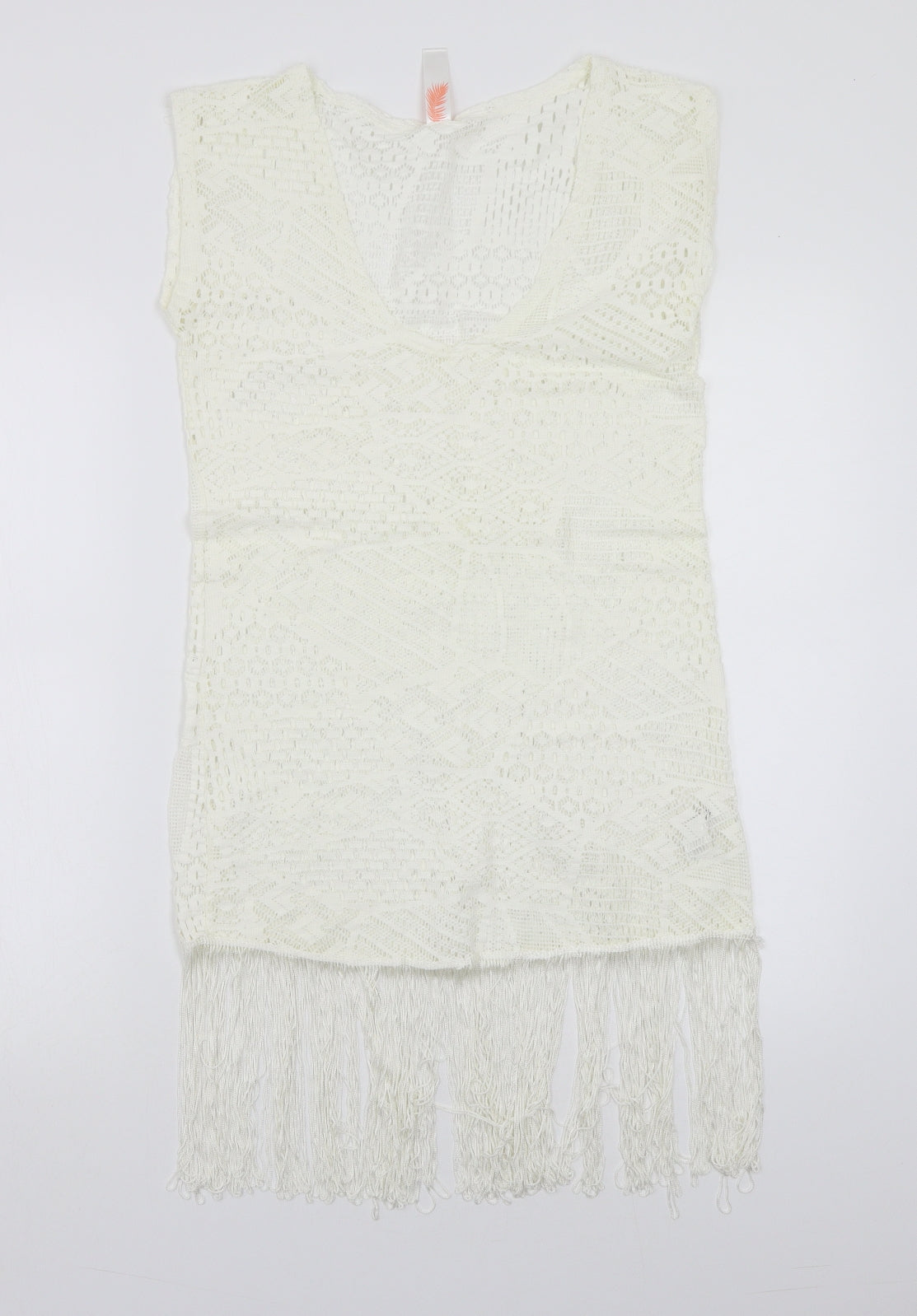 Womens UK Size 12 Ocean club Ivory Basic T-Shirt