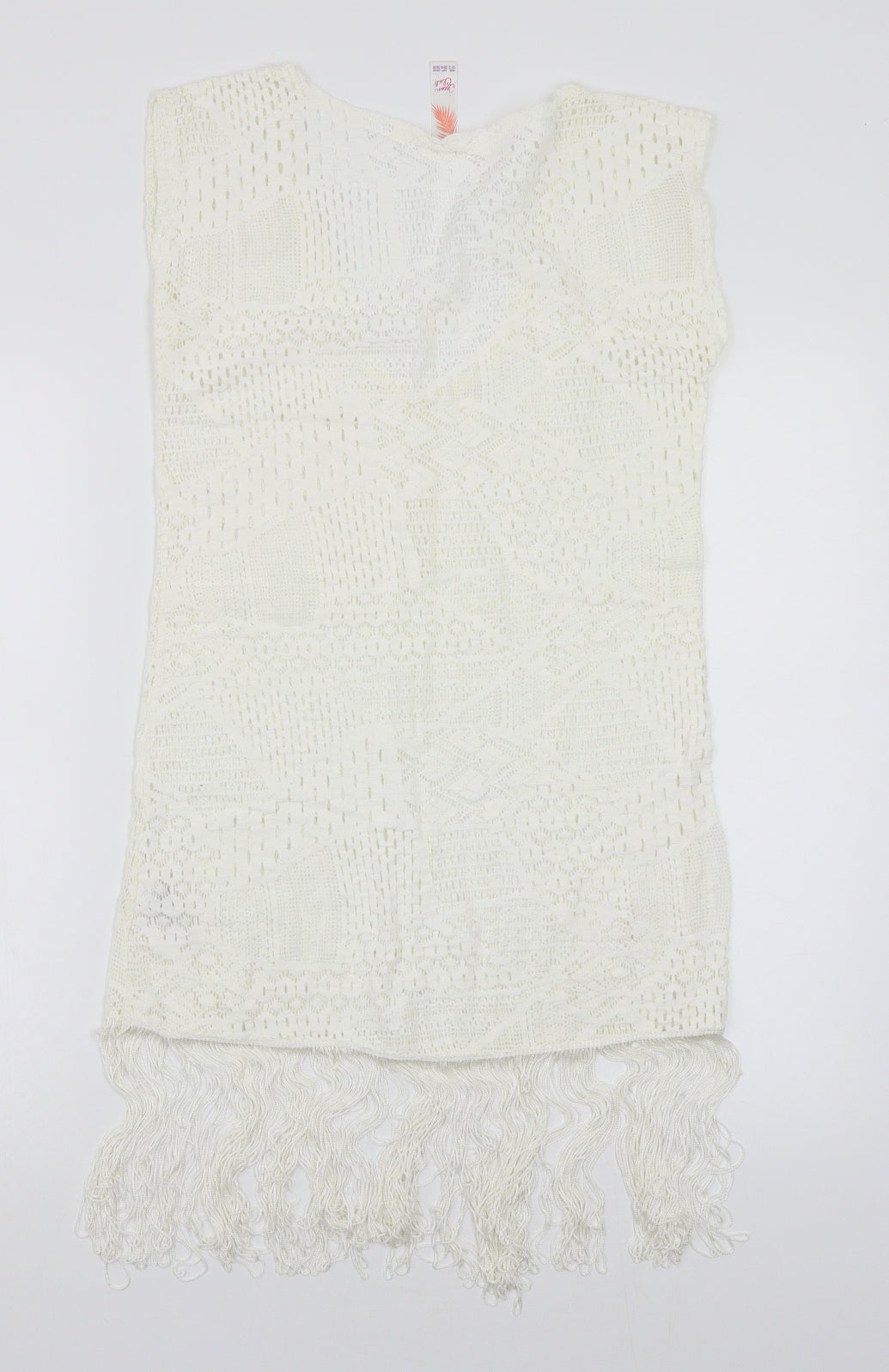 Womens UK Size 12 Ocean club Ivory Basic T-Shirt