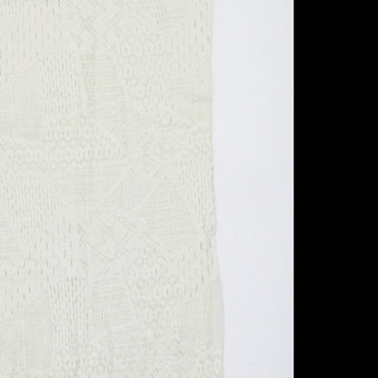 Womens UK Size 12 Ocean club Ivory Basic T-Shirt