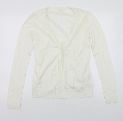 FOREVER 21 Womens White   Cardigan Jumper Size M