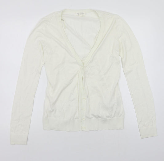 FOREVER 21 Womens White   Cardigan Jumper Size M