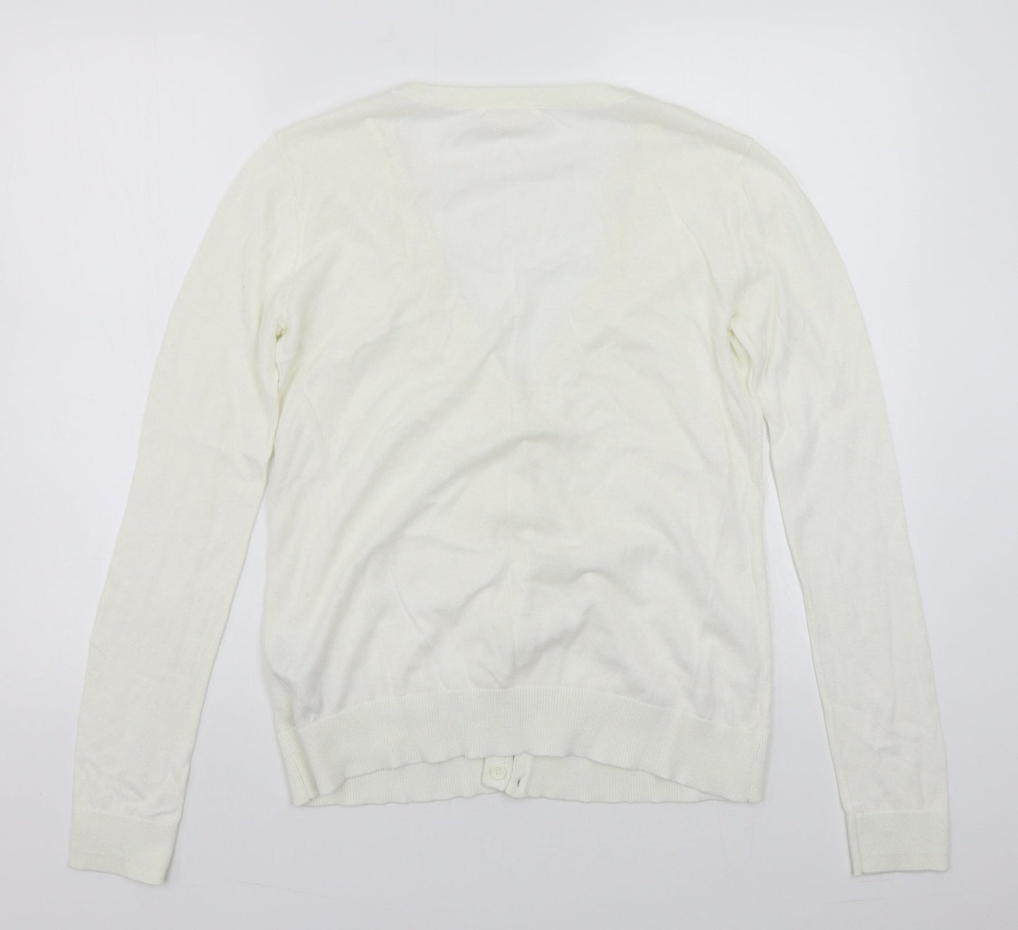 FOREVER 21 Womens White   Cardigan Jumper Size M