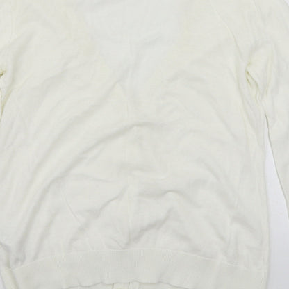 FOREVER 21 Womens White   Cardigan Jumper Size M