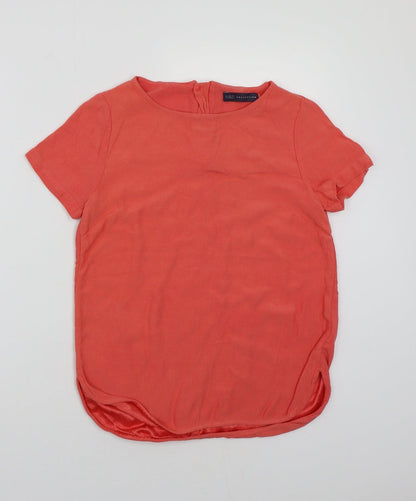 Womens UK Size 8 Marks and Spencer Red Basic T-Shirt